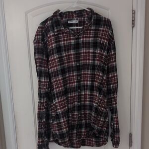 Sonoma Red and Black Plaid Shirt